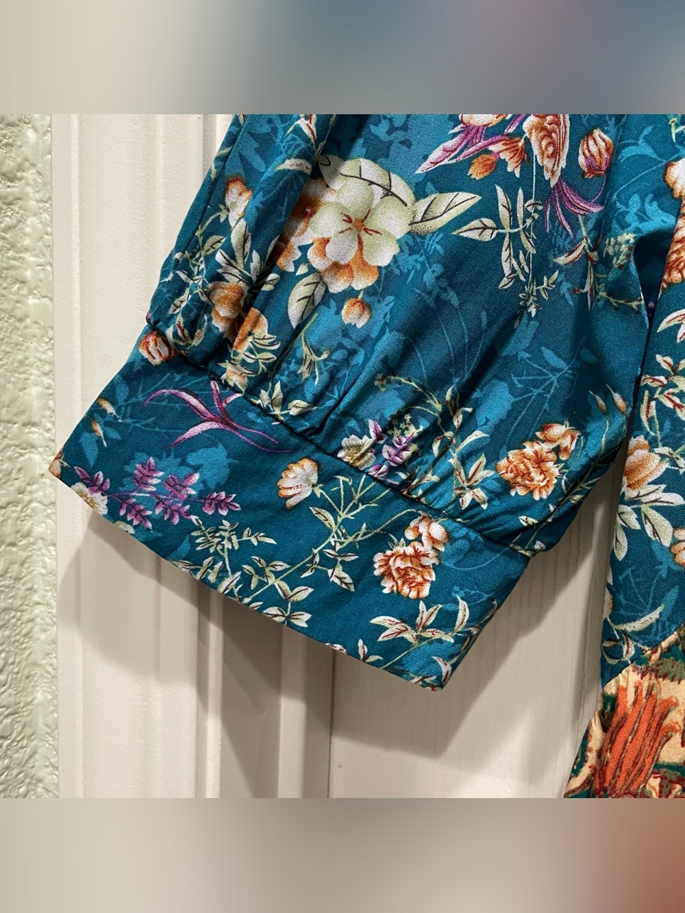 Lot 2 Natural Life Midi Dresses - Turquoise Mix & Orange Tropical Floral Boho L - Picture 14 of 16